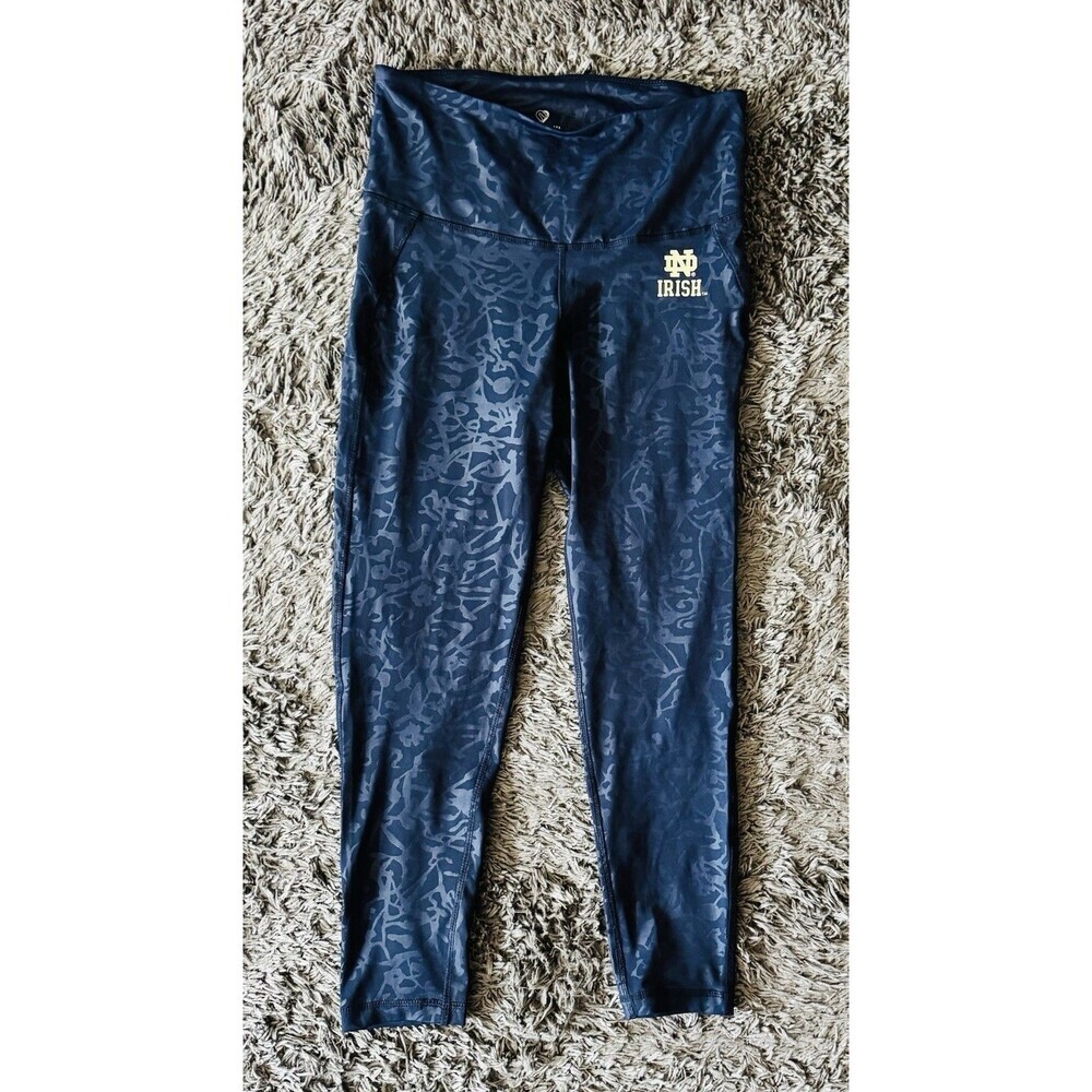 Notre Dame Irish Leggings-Patterned-Navy- Women’s Large-Colosseum